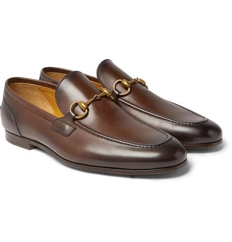 gucci men's brown loafers inlaid snaffle bit|gucci loafers for sale.